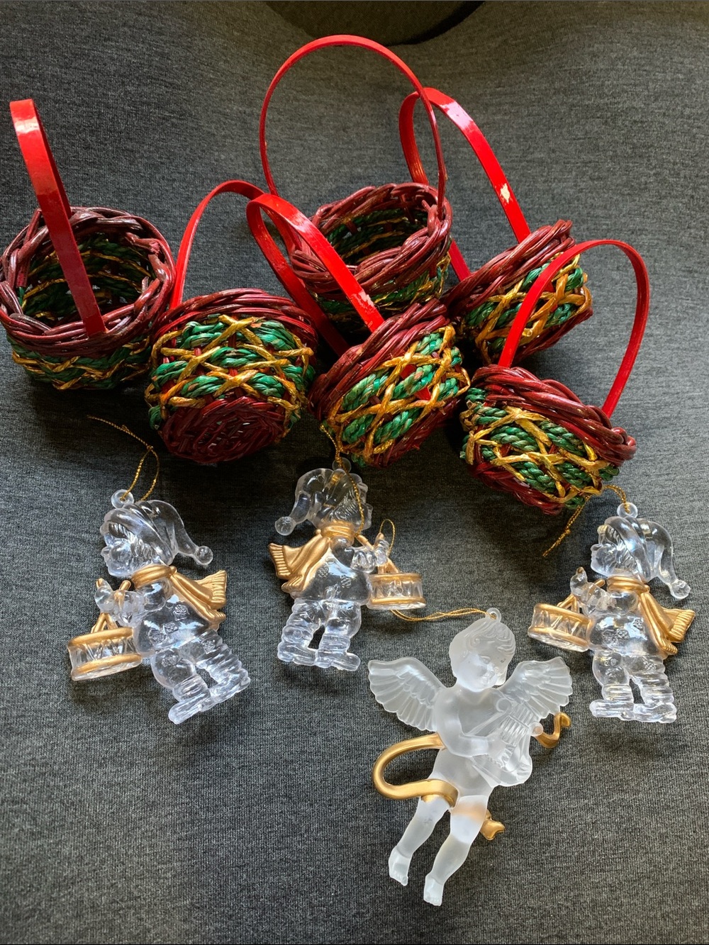 Basket & Angel/Drummer Boy Ornaments
